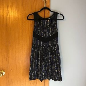 SILENCE + NOISE blue and black multi dress